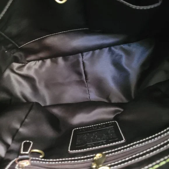 COACH Signature Jacquard Brown Leather Tote G0768-11292 - Picture 11 of 13